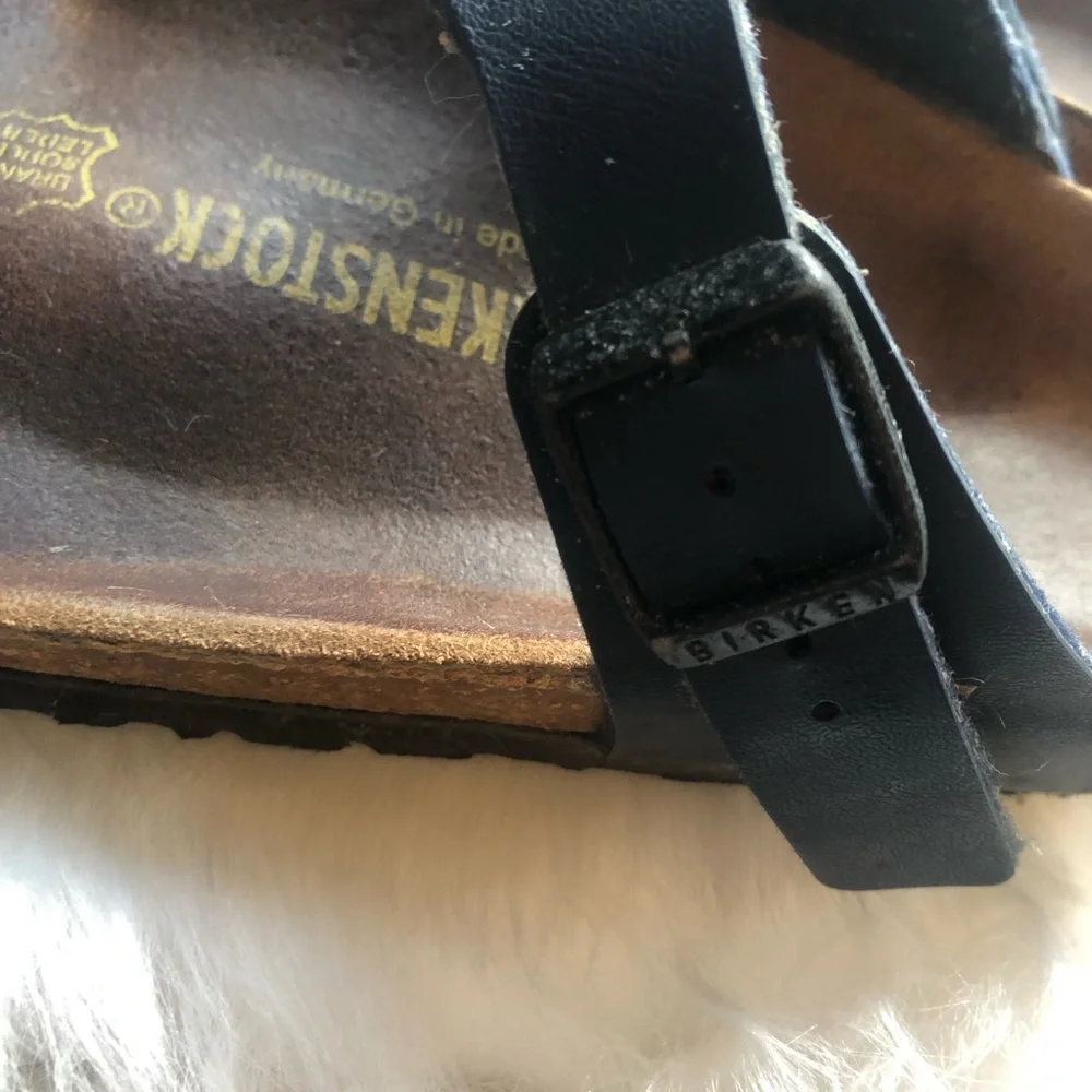 Birkenstock 39 Women 8 Men 6 Navy Blue Dark Blue Thong Sandal Flip Flop - Picture 7 of 8